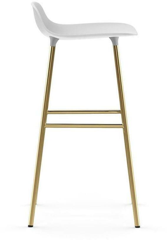 Tabouret de bar en laiton et pp blanc 75 cm Form - Normann Copenhagen - The Cool Republic
