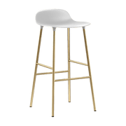 Tabouret de bar en laiton et pp blanc 75 cm Form - Normann Copenhagen - The Cool Republic