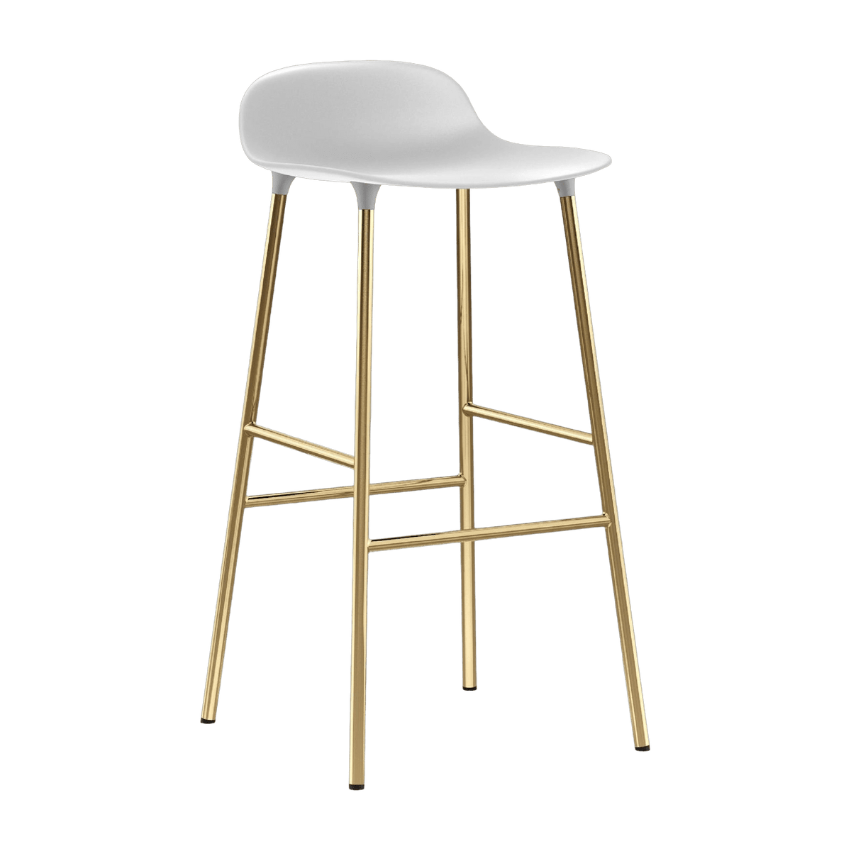 Tabouret de bar en laiton et pp blanc 75 cm Form - Normann Copenhagen - The Cool Republic