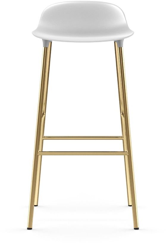 Tabouret de bar en laiton et pp blanc 75 cm Form - Normann Copenhagen - The Cool Republic