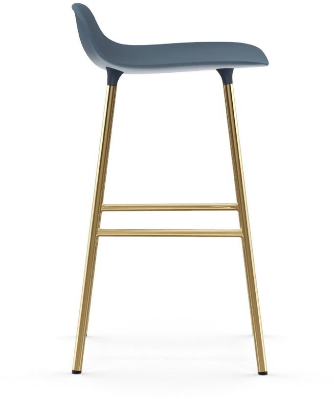 tabouret de bar en laiton et pp bleu 65 cm Form - Normann Copenhagen - The Cool Republic
