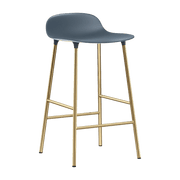 tabouret de bar en laiton et pp bleu 65 cm Form - Normann Copenhagen - The Cool Republic