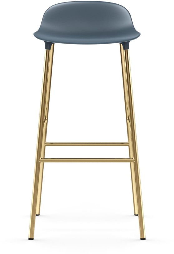 Tabouret de bar en laiton et pp bleu 75 cm Form - Normann Copenhagen - The Cool Republic