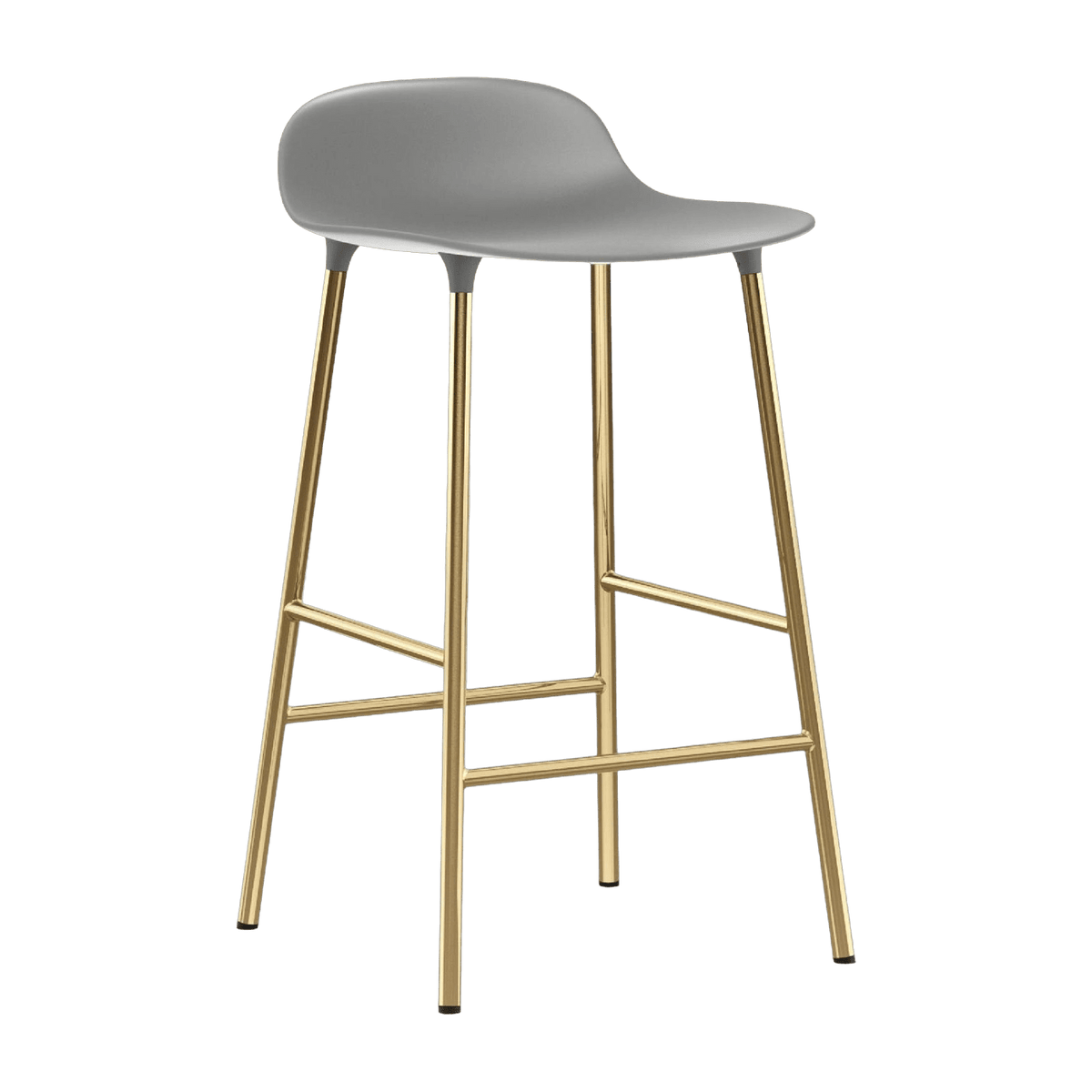 Tabouret de bar en laiton et pp gris 65 cm Form - Normann Copenhagen - The Cool Republic