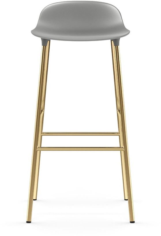 Tabouret de bar en laiton et pp gris 75 cm Form - Normann Copenhagen - The Cool Republic