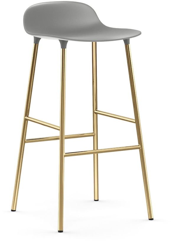 Tabouret de bar en laiton et pp gris 75 cm Form - Normann Copenhagen - The Cool Republic