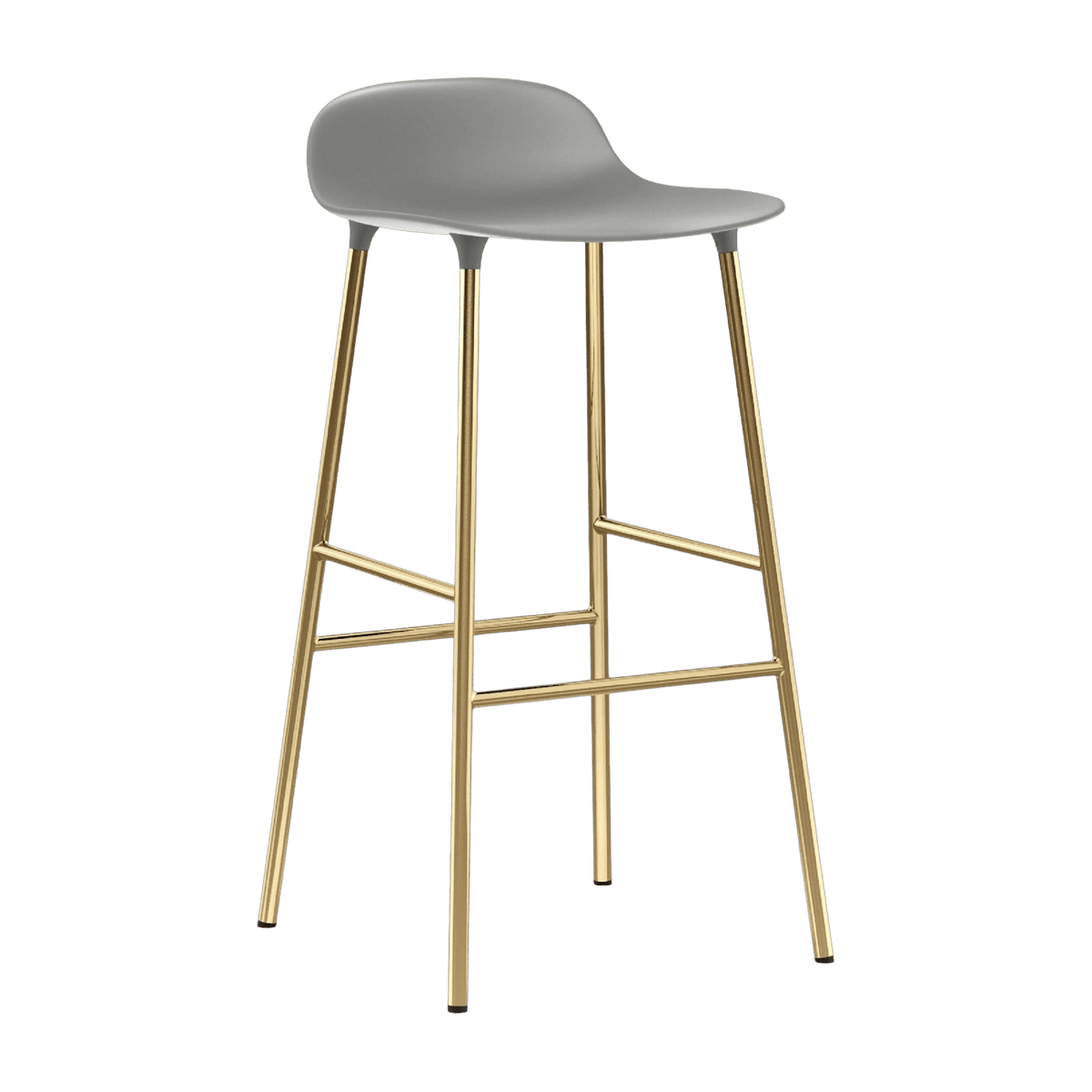 Tabouret de bar en laiton et pp gris 75 cm Form - Normann Copenhagen - The Cool Republic