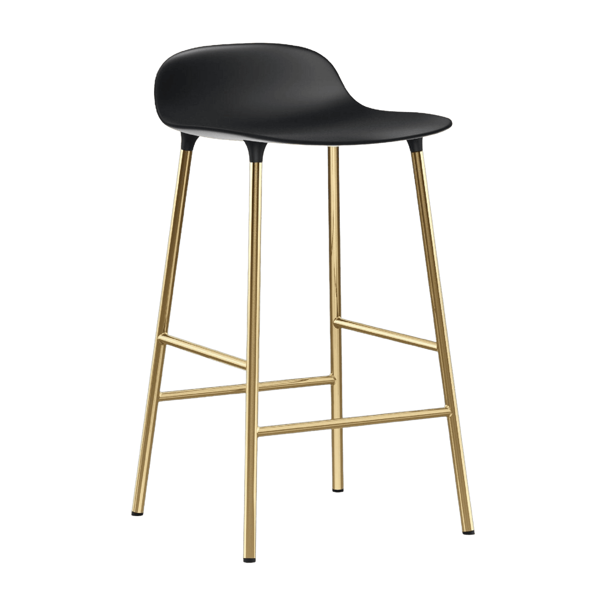 Tabouret de bar en laiton et pp noir 65 cm Form - Normann Copenhagen - The Cool Republic