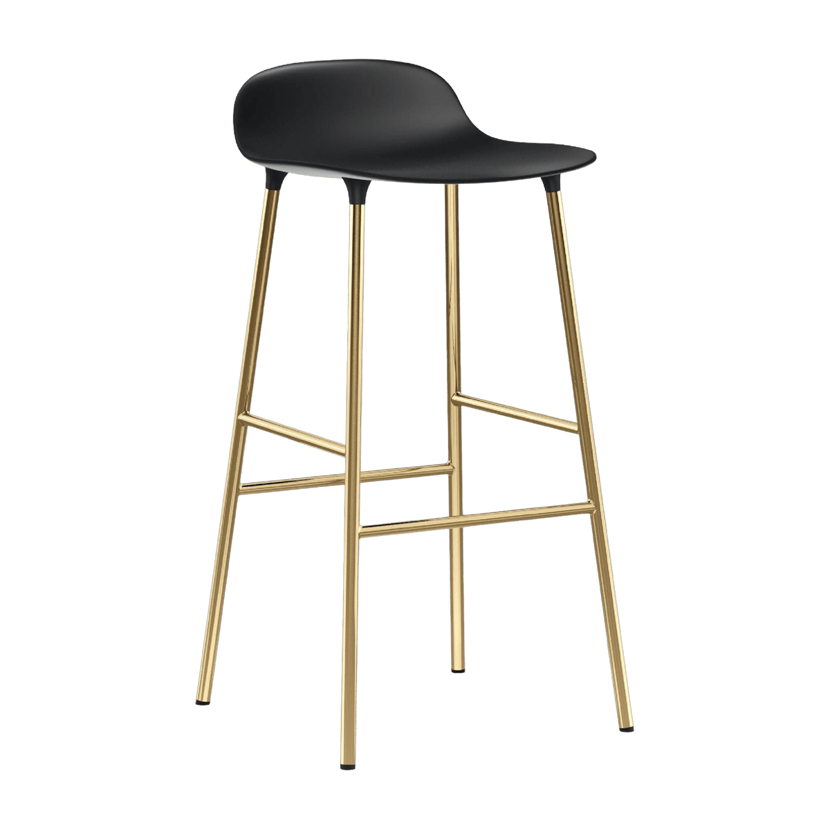Tabouret de bar en laiton et pp noir 75 cm Form - Normann Copenhagen - The Cool Republic