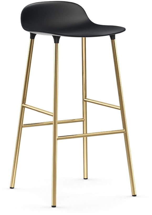 Tabouret de bar en laiton et pp noir 75 cm Form - Normann Copenhagen - The Cool Republic