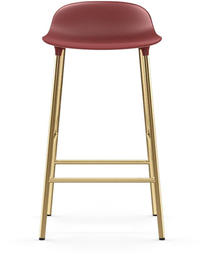 Tabouret de bar en laiton et pp rouge 65 cm Form - Normann Copenhagen - The Cool Republic