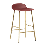 Tabouret de bar en laiton et pp rouge 65 cm Form - Normann Copenhagen - The Cool Republic