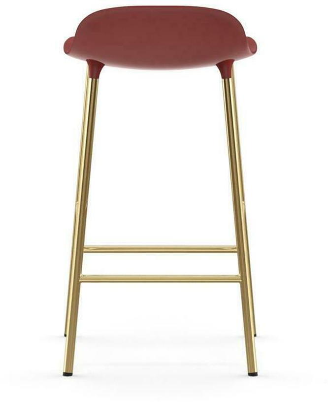 Tabouret de bar en laiton et pp rouge 65 cm Form - Normann Copenhagen - The Cool Republic
