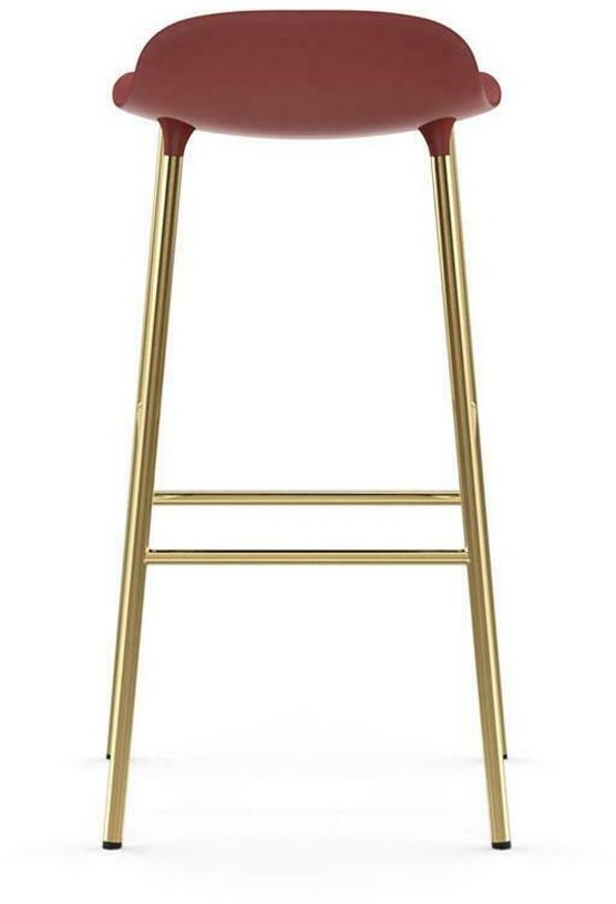 Tabouret de bar en laiton et pp rouge 75 cm Form - Normann Copenhagen - The Cool Republic