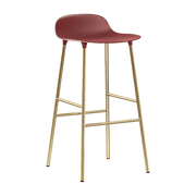Tabouret de bar en laiton et pp rouge 75 cm Form - Normann Copenhagen - The Cool Republic