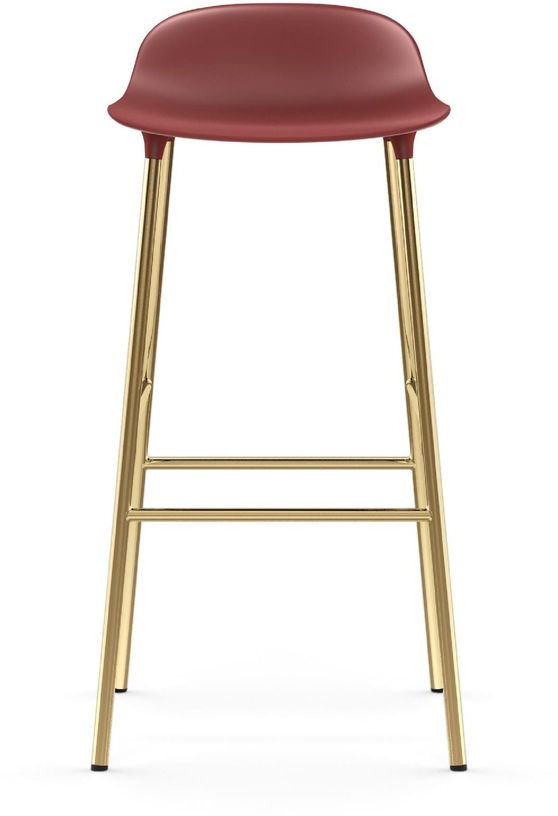 Tabouret de bar en laiton et pp rouge 75 cm Form - Normann Copenhagen - The Cool Republic