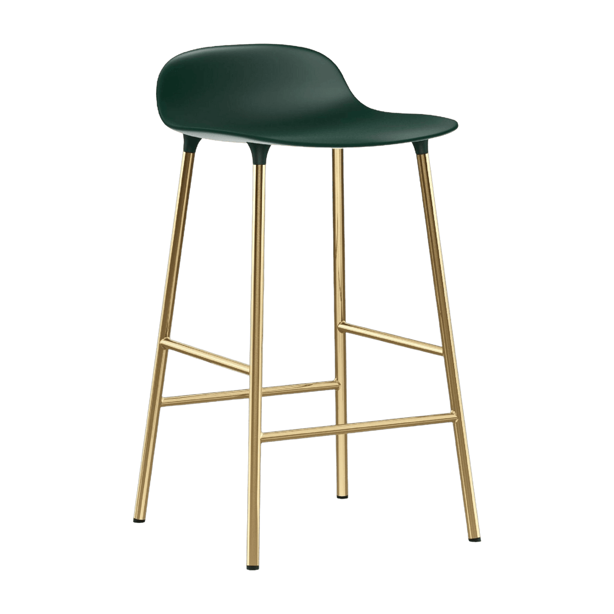 Tabouret de bar en laiton et pp vert 65 cm Form - Normann Copenhagen - The Cool Republic