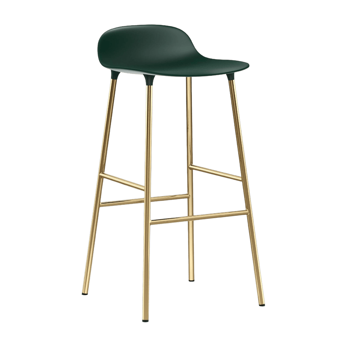 Tabouret de bar en laiton et pp vert 75 cm Form - Normann Copenhagen - The Cool Republic