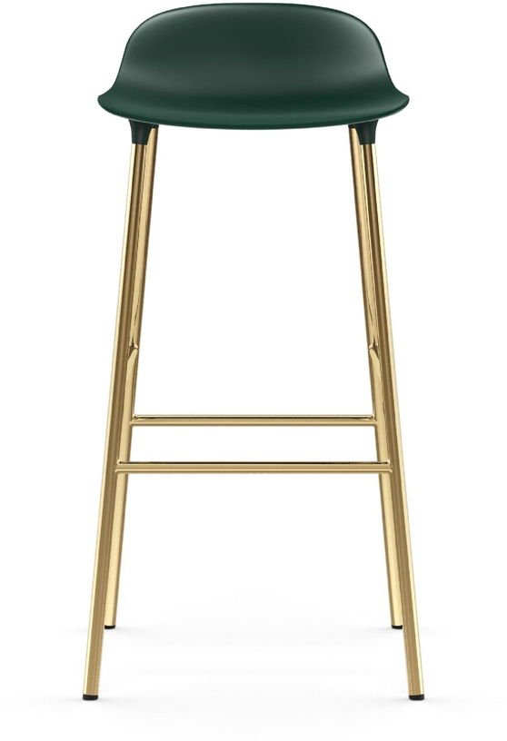 Tabouret de bar en laiton et pp vert 75 cm Form - Normann Copenhagen - The Cool Republic