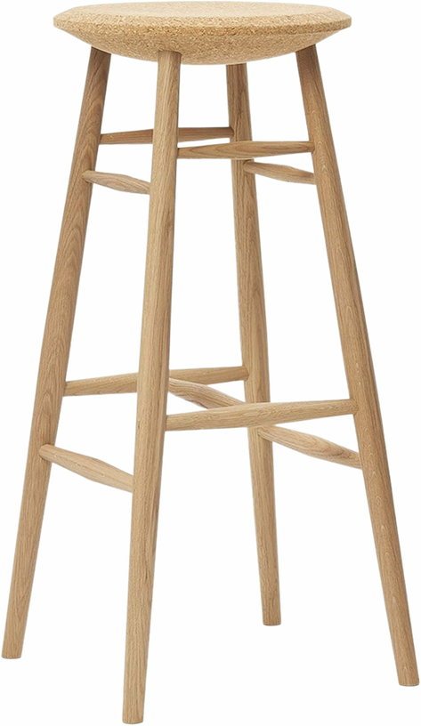 Tabouret de bar en liège clair et bois naturel Drifted - Hem - The Cool Republic