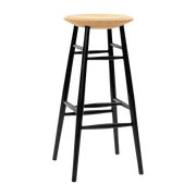 Tabouret de bar en liège clair et bois noir Drifted - Hem - The Cool Republic