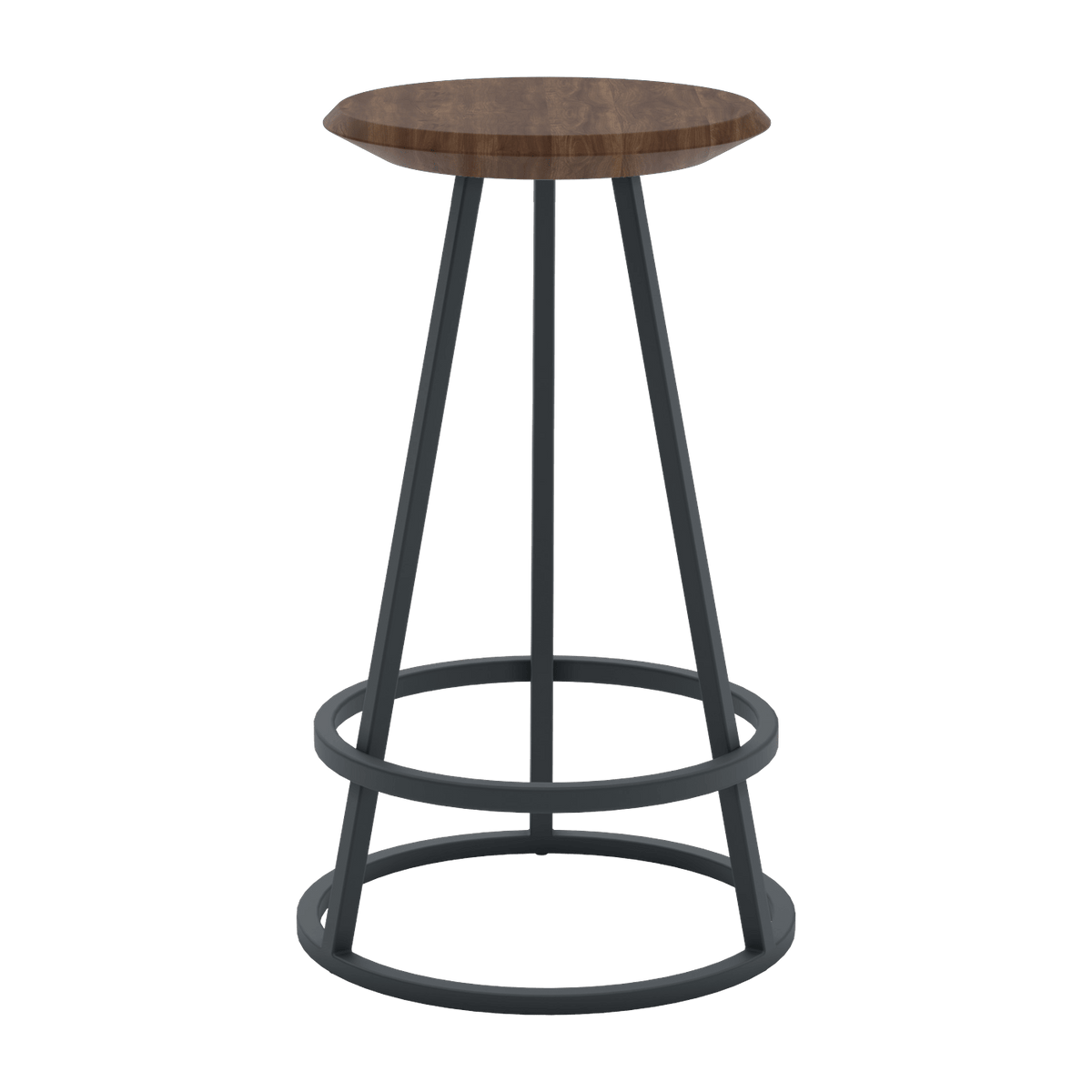 Tabouret de bar en noyer 65 cm Gustave - Hartô - The Cool Republic