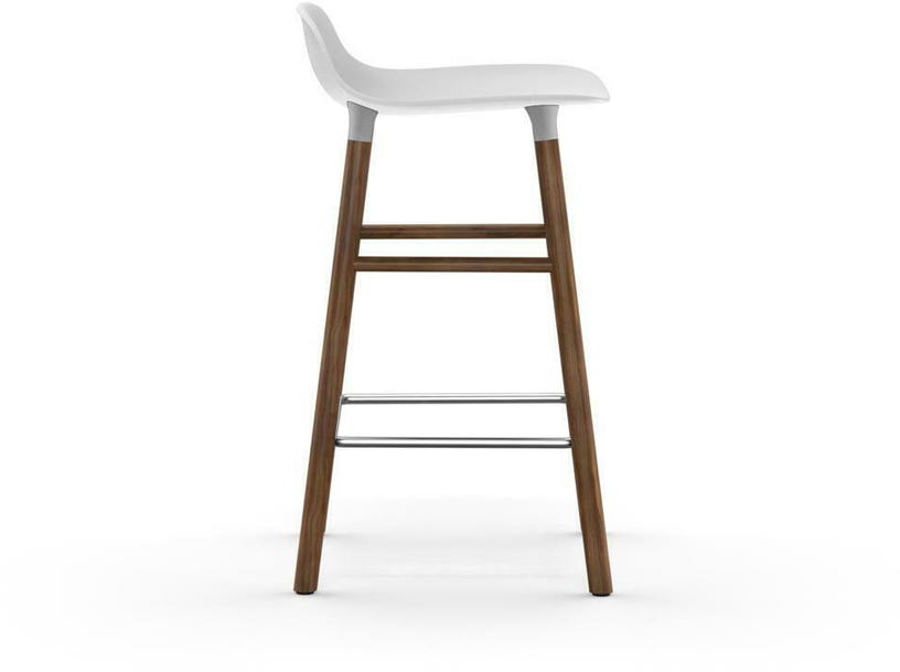 Tabouret de bar en noyer naturel et pp blanc 65 cm Form - Normann Copenhagen - The Cool Republic
