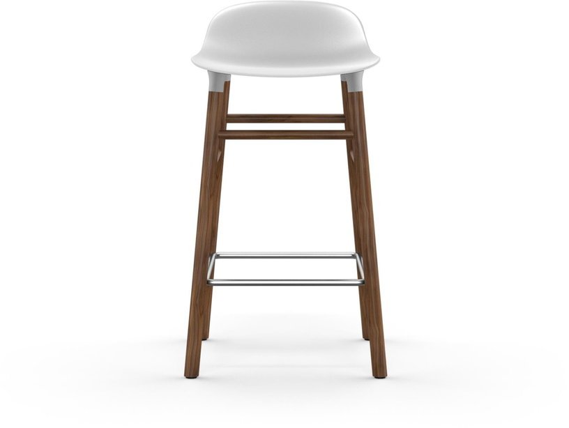 Tabouret de bar en noyer naturel et pp blanc 65 cm Form - Normann Copenhagen - The Cool Republic