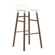 Tabouret de bar en noyer naturel et pp blanc 65 cm Form - Normann Copenhagen - The Cool Republic