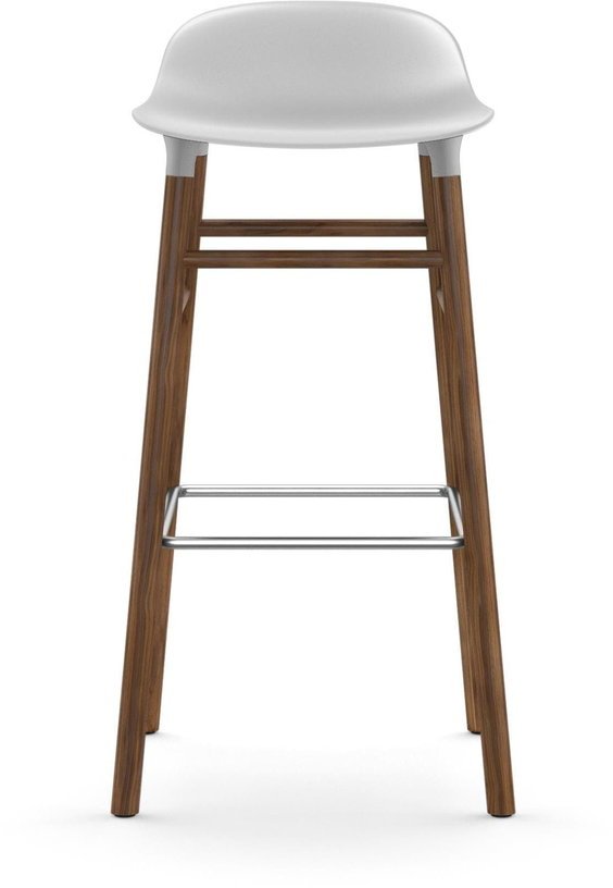 Tabouret de bar en noyer naturel et pp blanc 75 cm Form - Normann Copenhagen - The Cool Republic