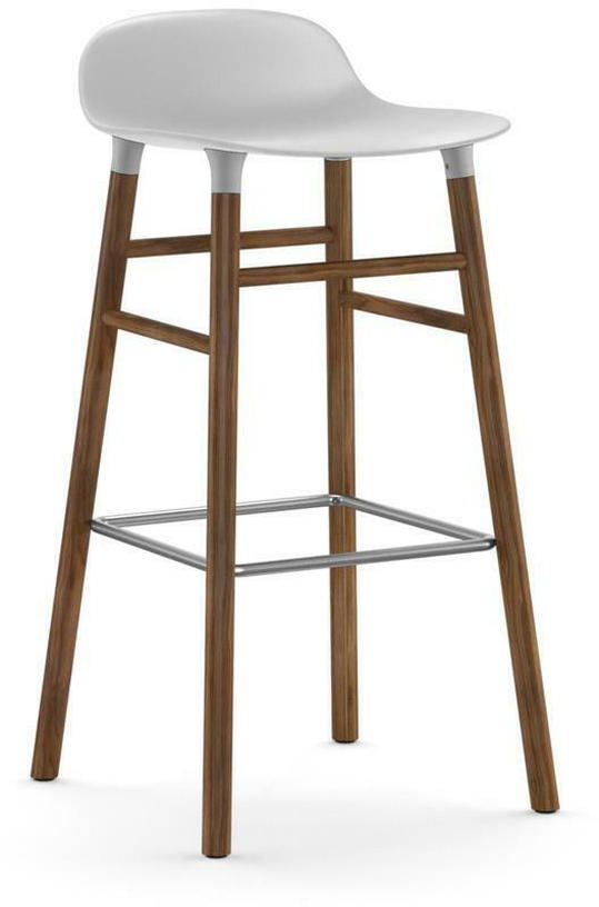 Tabouret de bar en noyer naturel et pp blanc 75 cm Form - Normann Copenhagen - The Cool Republic