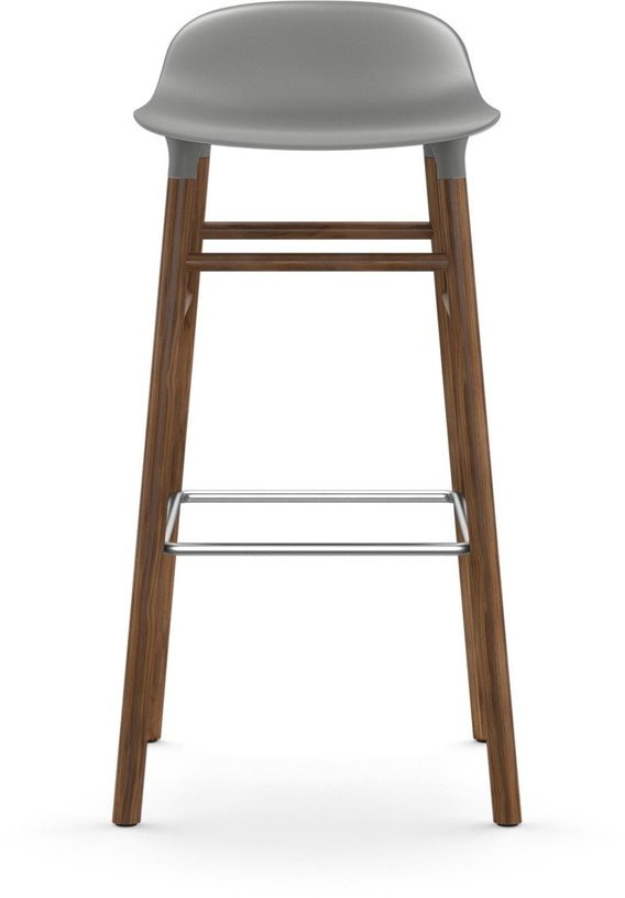 Tabouret de bar en noyer naturel et pp gris 75 cm Form - Normann Copenhagen - The Cool Republic