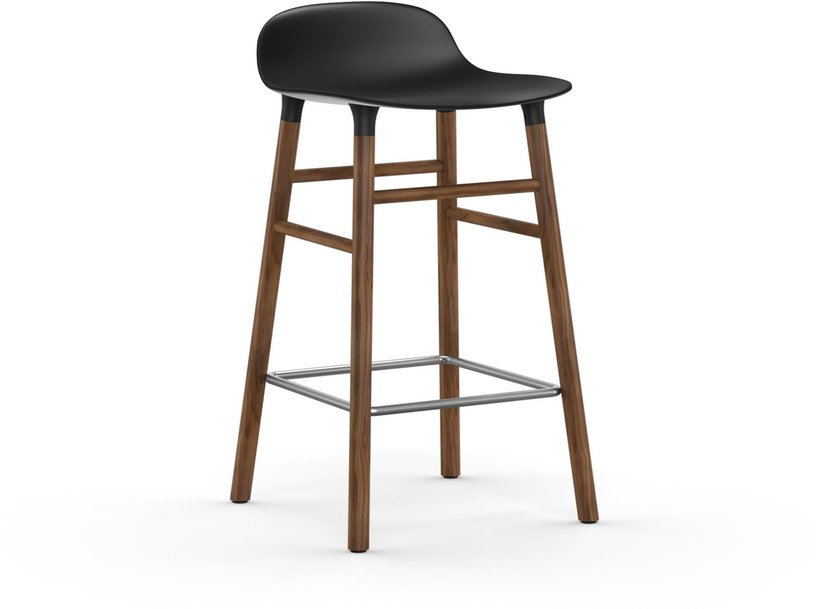Tabouret de bar en noyer naturel et pp noir 65 cm Form - Normann Copenhagen - The Cool Republic