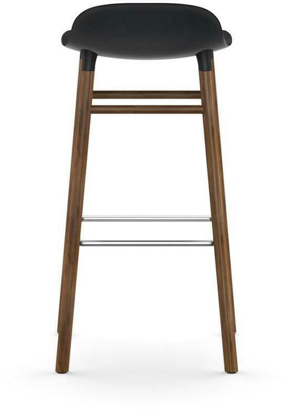 Tabouret de bar en noyer naturel et pp noir 75 cm Form - Normann Copenhagen - The Cool Republic