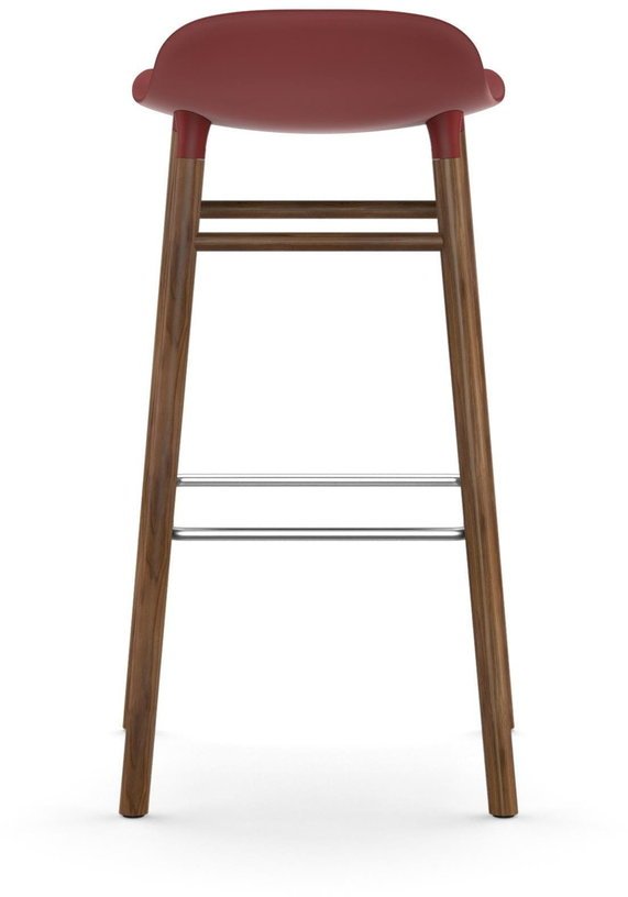 Tabouret de bar en noyer naturel et pp rouge 75 cm Form - Normann Copenhagen - The Cool Republic
