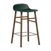 Tabouret de bar en noyer naturel et pp vert 65 cm Form - Normann Copenhagen - The Cool Republic