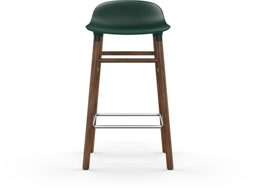 Tabouret de bar en noyer naturel et pp vert 65 cm Form - Normann Copenhagen - The Cool Republic