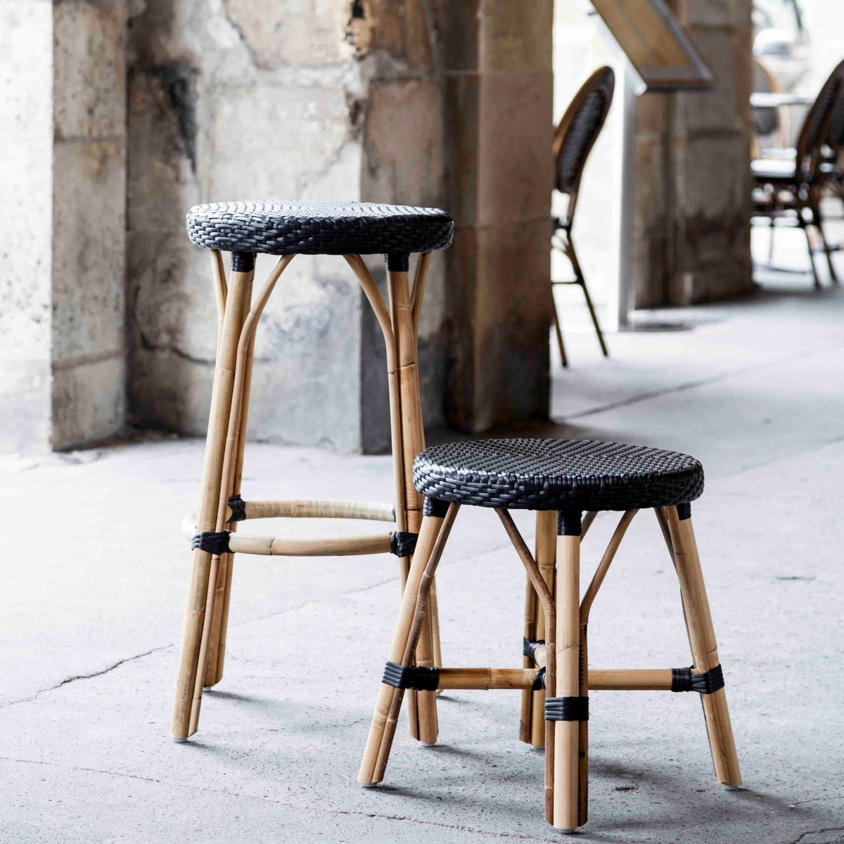 Tabouret de bar en rotin marron 78 cm Simone - Sika Design - The Cool Republic