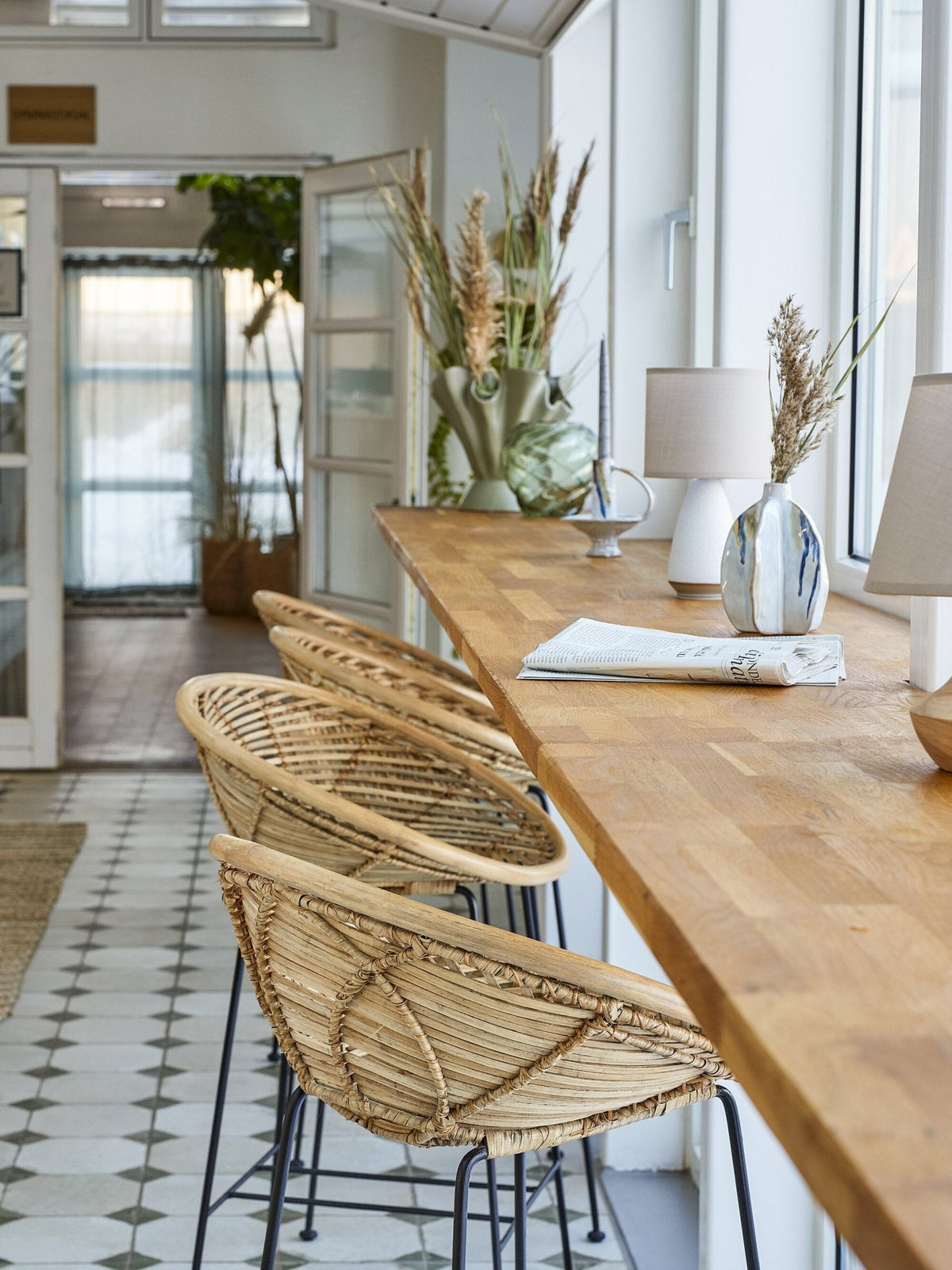 Tabouret de bar en rotin Yvonne - Bloomingville - The Cool Republic