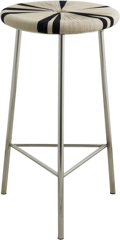 Tabouret de bar en tissage de jute fer et acier 71,5cm Morice - Nordal - The Cool Republic