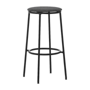 Tabouret de bar en tissu noir et acier noir 75 cm Circa MLF16 noir MLF16 - Normann Copenhagen - The Cool Republic