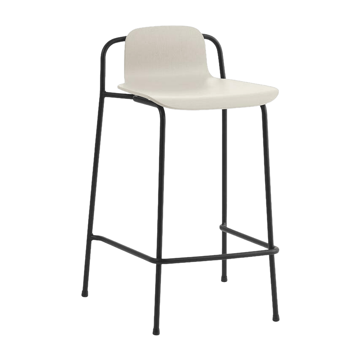Tabouret de bar gris clair et acier noir Studio 65 Cm - Normann Copenhagen - The Cool Republic