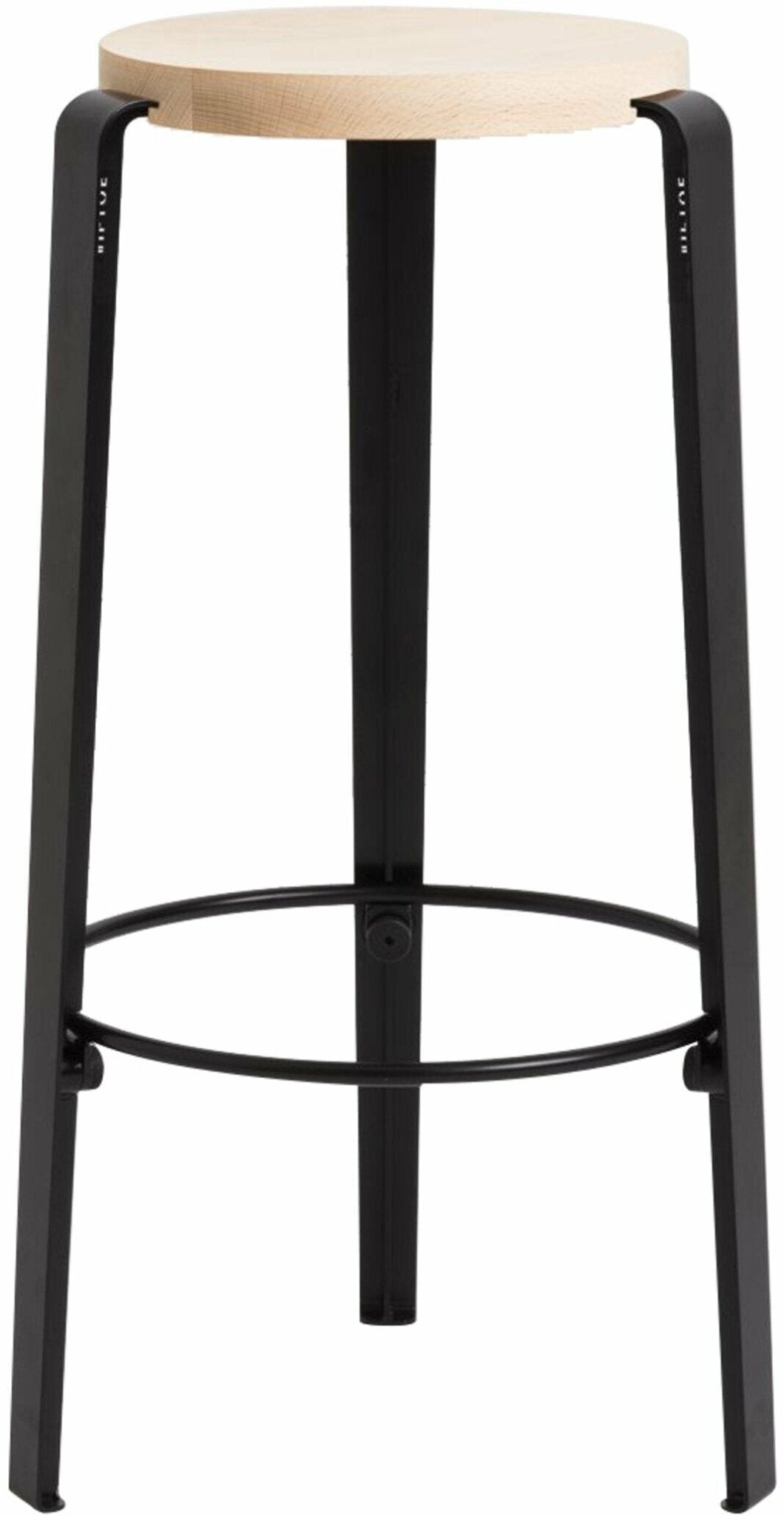 Tabouret de bar hêtre noir graphite BIG LOU - TIPTOE - The Cool Republic