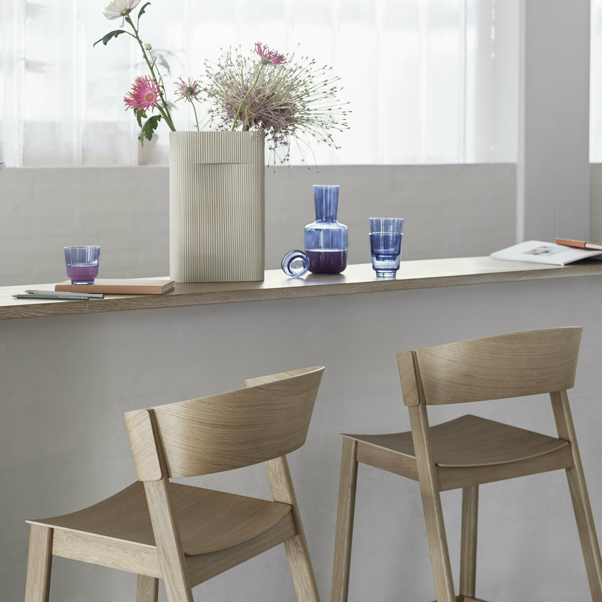 Tabouret de bar naturel Cover 106 cm - Muuto - The Cool Republic