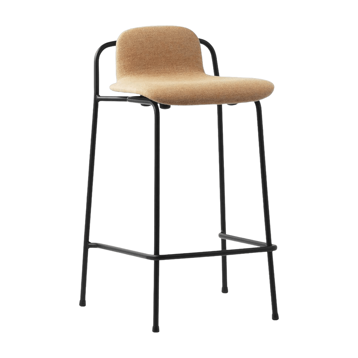 Tabouret de bar Studio 65 Cm Full Upholstery Black Steel - Normann Copenhagen - The Cool Republic