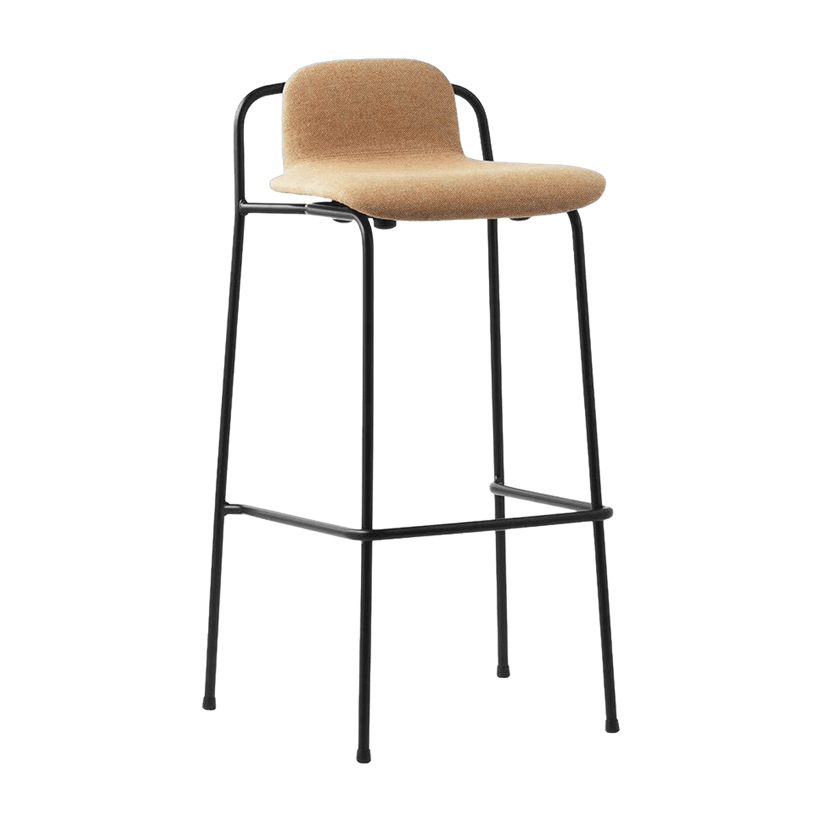 Tabouret de bar Studio 75 Cm Full Upholstery Black Steel - Normann Copenhagen - The Cool Republic