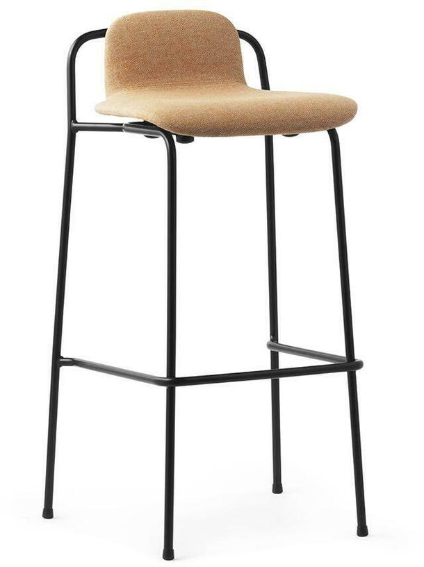 Tabouret de bar Studio 75 Cm Full Upholstery Black Steel - Normann Copenhagen - The Cool Republic