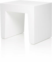 Tabouret de jardin blanc en matières recyclées Concrete - Fatboy - The Cool Republic