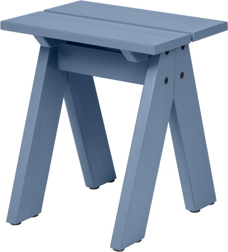 Tabouret de jardin en bois de pin massif bleu givré 40x40x44cm Navo - noo.ma - The Cool Republic