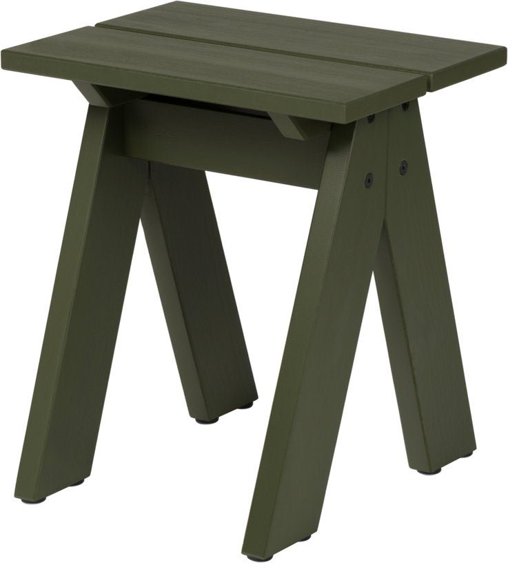 Tabouret de jardin en bois de pin massif vert forêt 40x40x44cm Navo - noo.ma - The Cool Republic